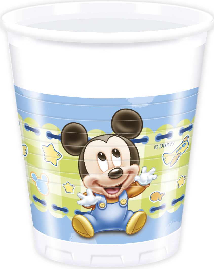 8 Bicchieri Di Plastica Originali Baby Mickey Vegaooparty