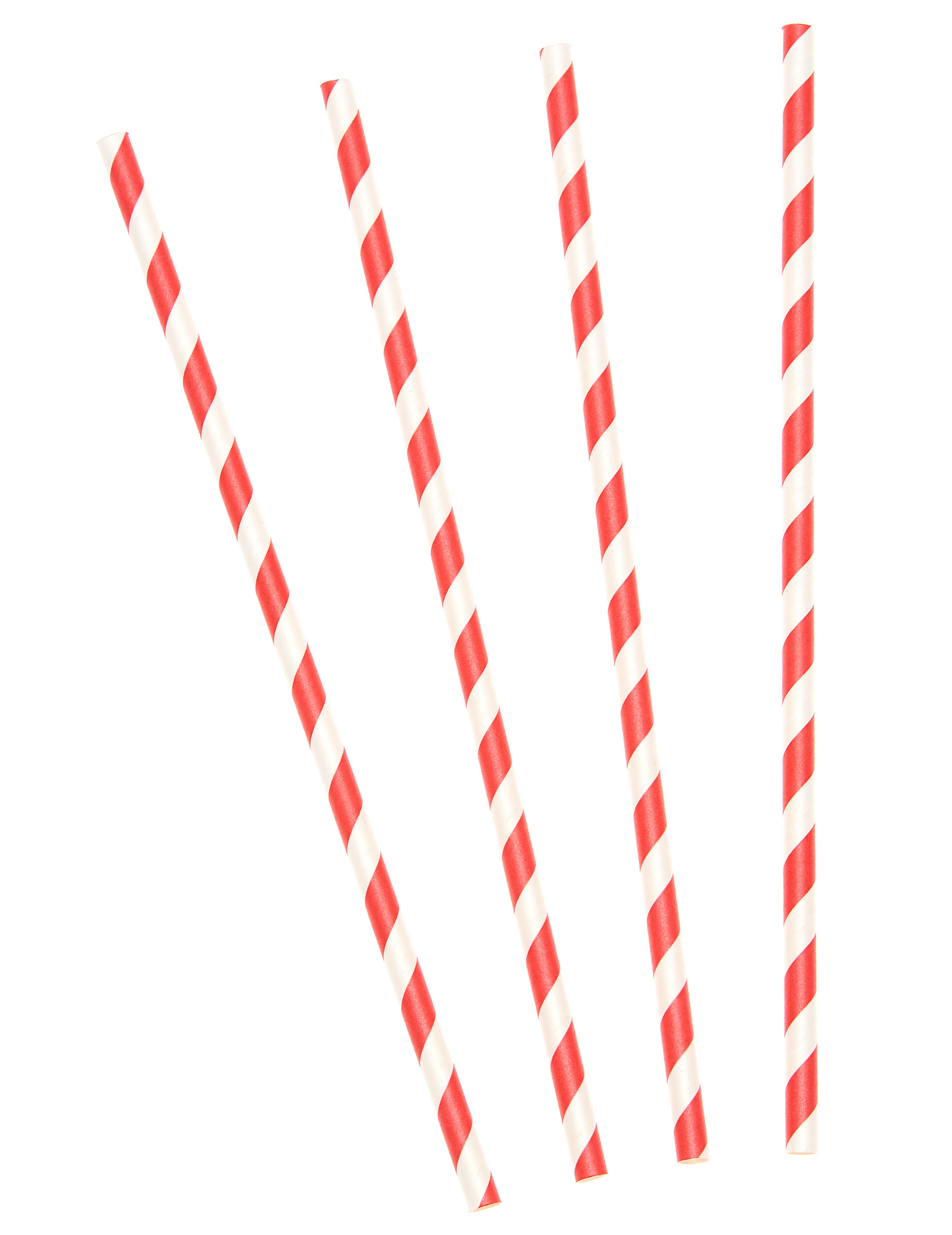 Set 10 cannucce bianche e rosse - Vegaooparty