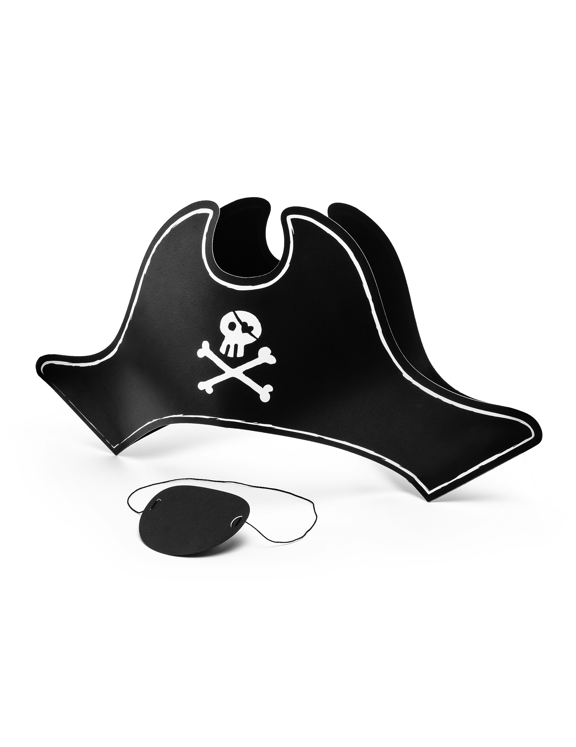 Cappello da pirata con copriocchio bambino - Vegaooparty