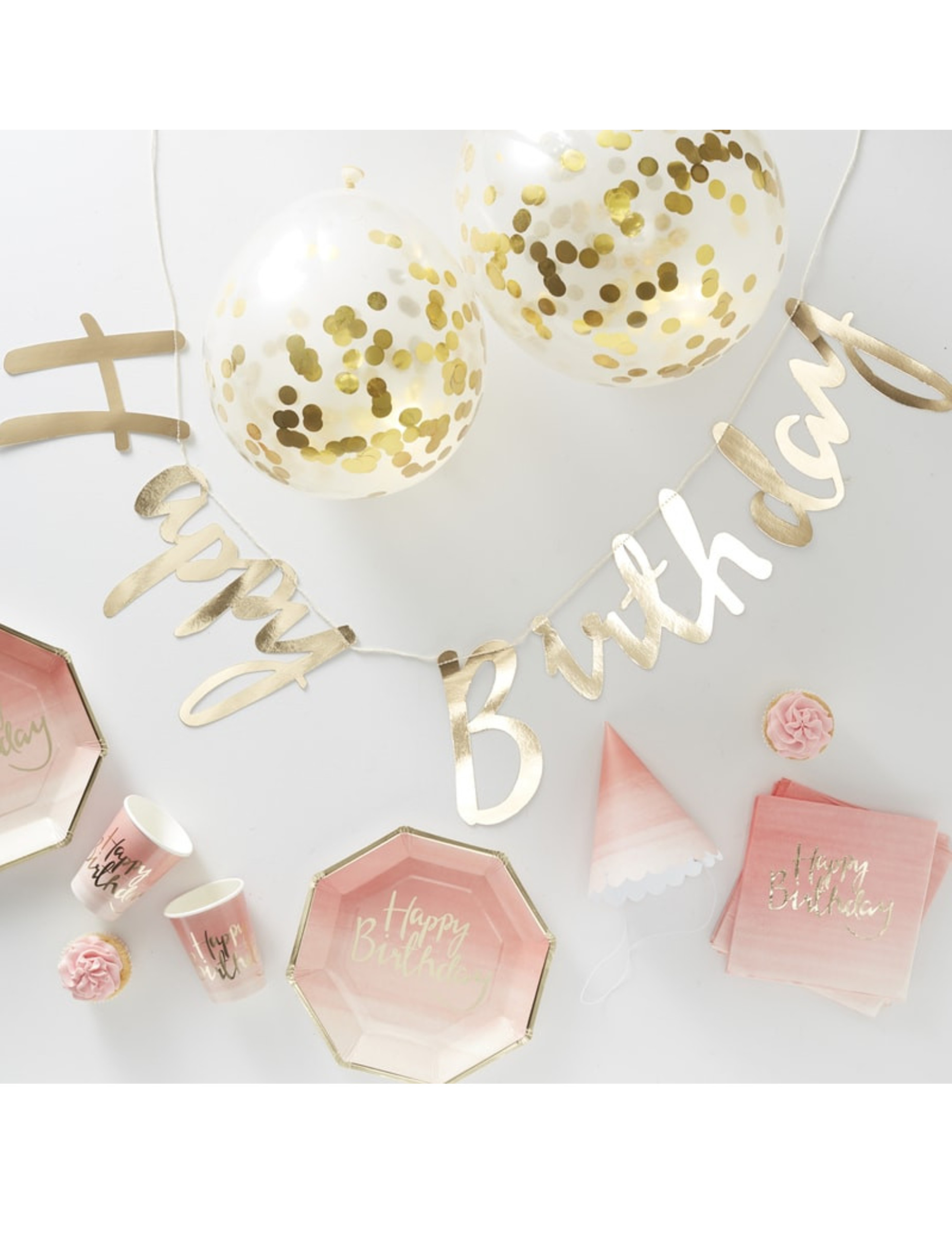 Decorazione di compleanno in oro rosa
