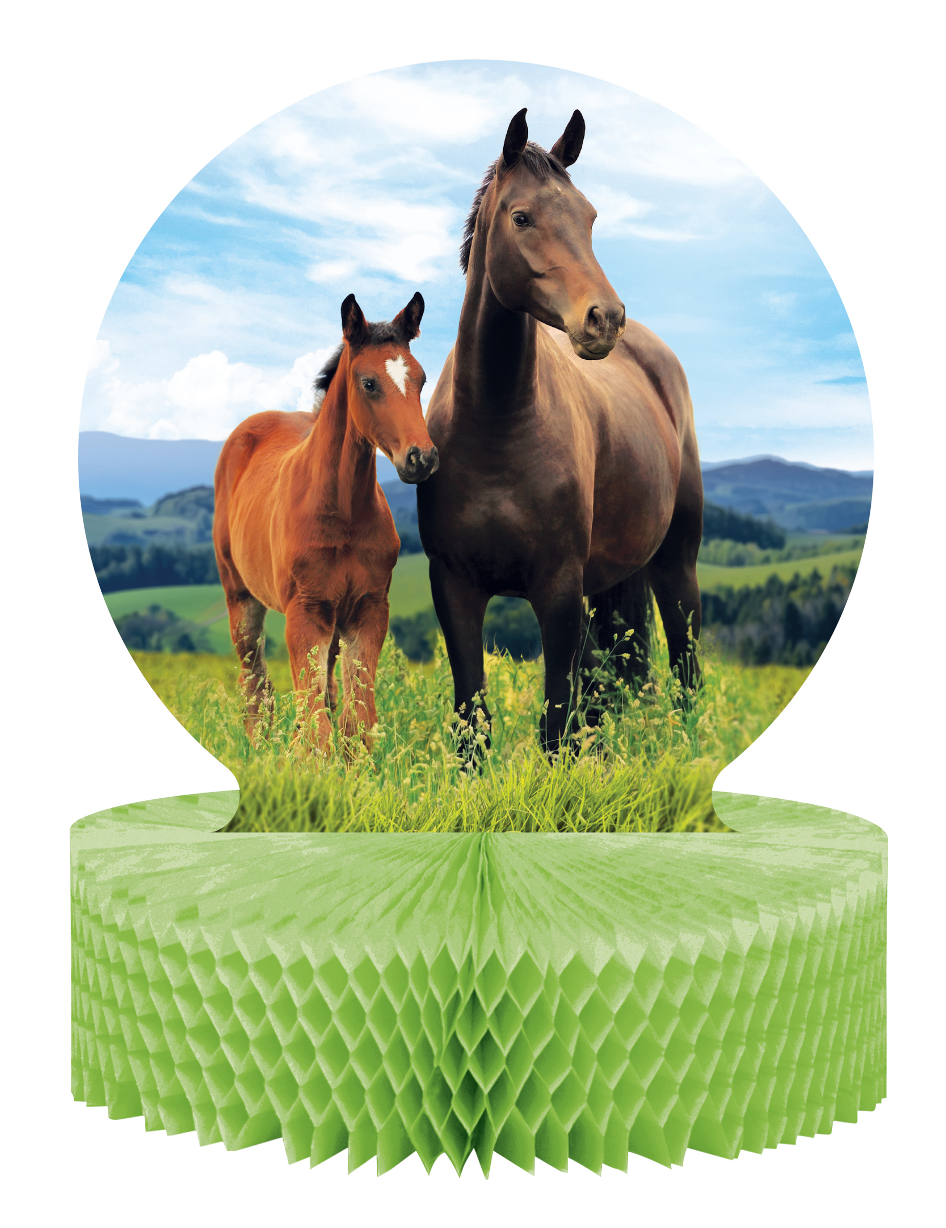 Centrotavola In Carta Alveolata Cavalli Vegaooparty