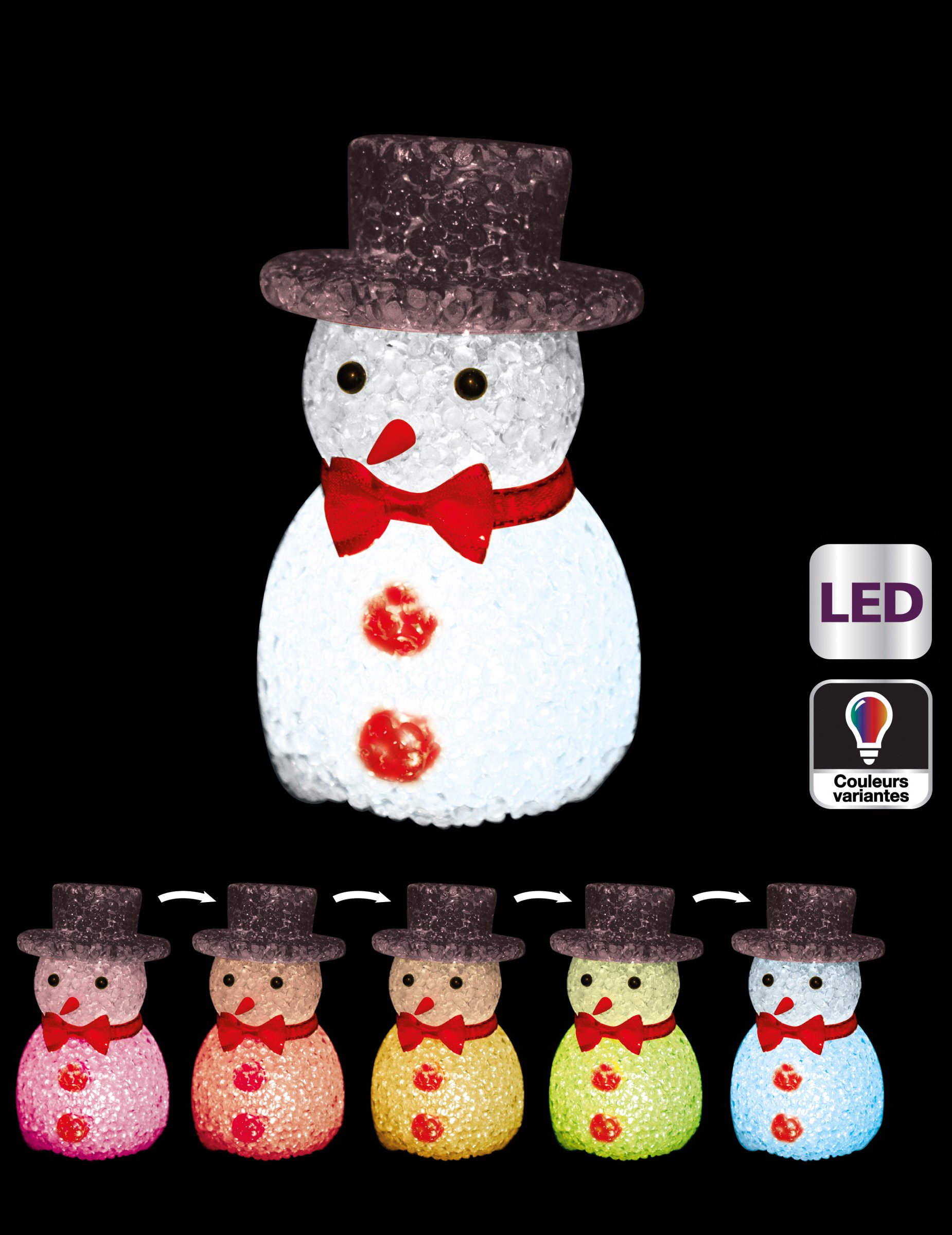 Pupazzo Di Neve Luminoso Per Esterno Decorazione pupazzo di neve luminoso - Vegaooparty