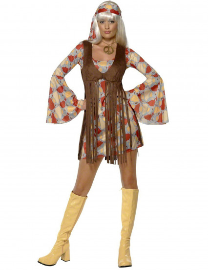 Costume da hippie anni 60-70 per donna Costume da hippie anni 60-70 per donna