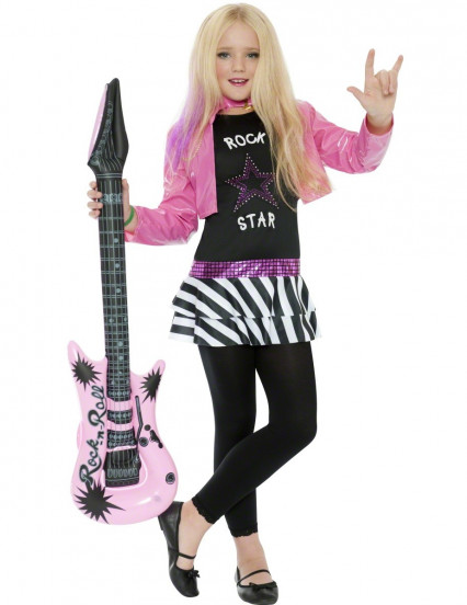 Costume da cantante rock per bambina Costume da cantante rock per bambina