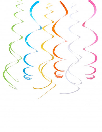 12 decorazioni da appendere a spirale colori assortiti 12 decorazioni da appendere a spirale colori assortiti
