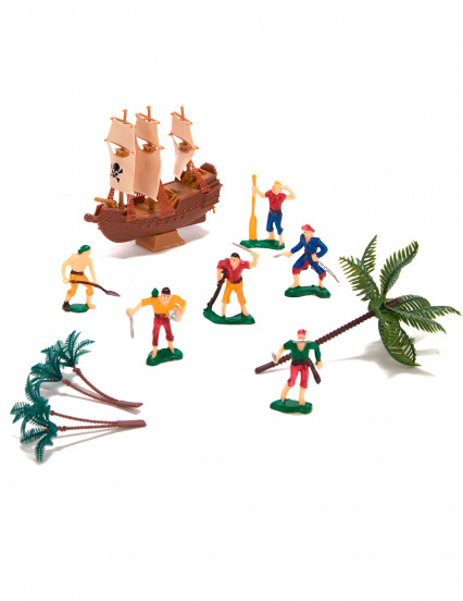 Statuine pirati in plastica per torte Statuine pirati in plastica per torte