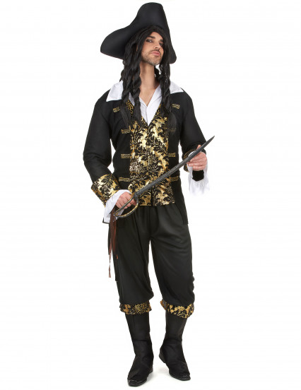 Costume uomo da corsaro nero Costume uomo da corsaro nero