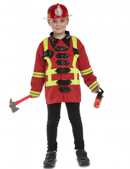 Costume da pompiere con accessori per bambino Costume da pompiere con accessori per bambino