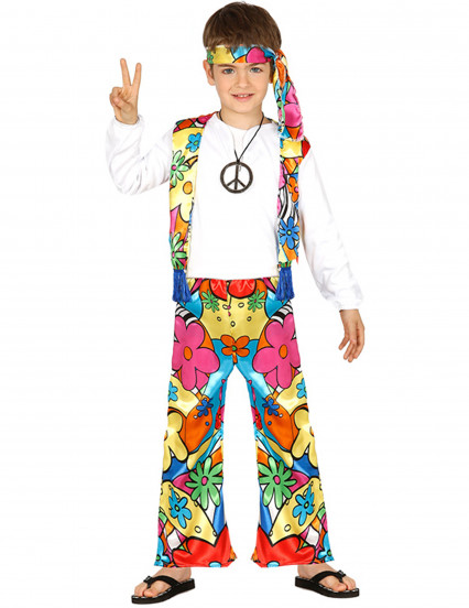 Costume da hippie con fiori per bambino Costume da hippie con fiori per bambino
