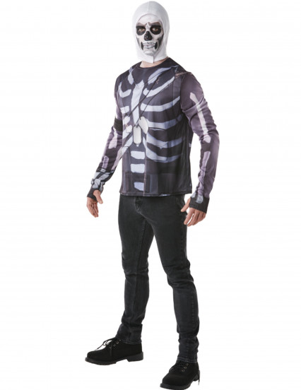 Maglia e maschera da Skull Trooper di Fortnite™ per adulto Maglia e maschera da Skull Trooper di Fortnite™ per adulto