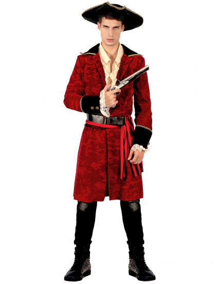 Costume pirata chic rosso uomo Costume pirata chic rosso uomo