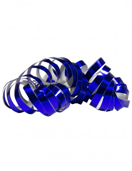 2 Rotoli di stelle filanti blu metallizzato 4m 2 Rotoli di stelle filanti blu metallizzato 4m
