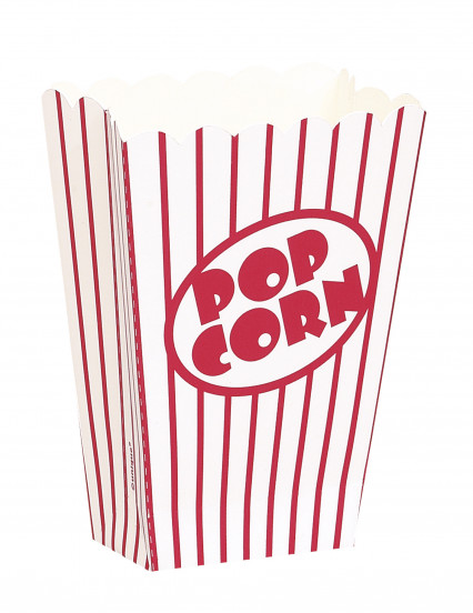 8 Piccole scatole popcorn a righe bianche e rosse 8 Piccole scatole popcorn a righe bianche e rosse