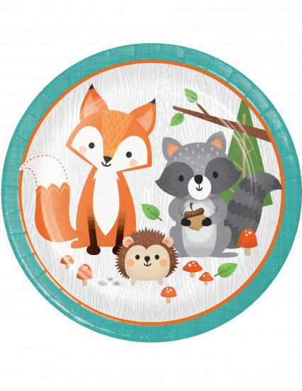 Set 16 Pezzi Decorazioni Animali Del Bosco In Legno Con Base - Centrotavola Per Feste A Tema Foresta, Compleanni, Baby Shower