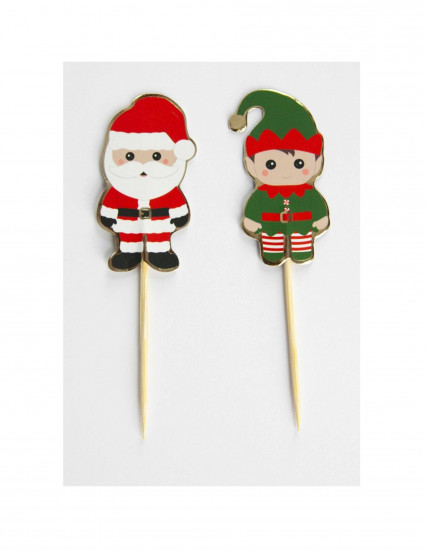 10 Stecchini da cocktail di legno dolce natale 10 Stecchini da cocktail di legno dolce natale