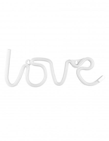 Decorazione luminosa con neon bianco scritta Love 34 x 13 cm Decorazione luminosa con neon bianco scritta Love 34 x 13 cm