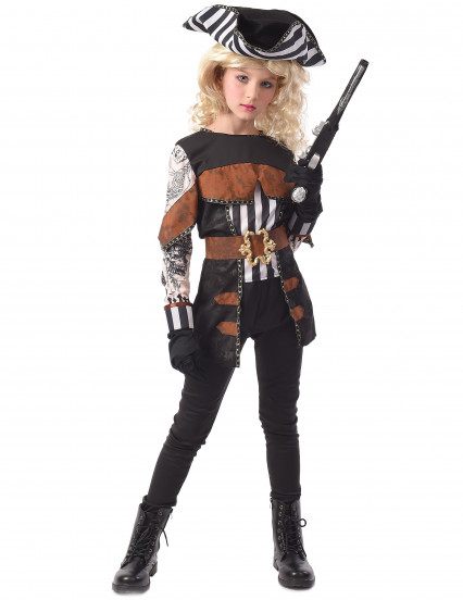 Costume pirata tatuato per bambina Costume pirata tatuato per bambina