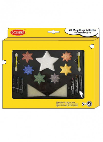 Kit trucco paillettes stelle con accessori Kit trucco paillettes stelle con accessori