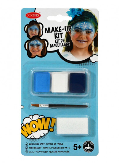 Kit trucco principessa dei ghiacci con applicatore e spugnetta bambina Kit trucco principessa dei ghiacci con applicatore e spugnetta bambina