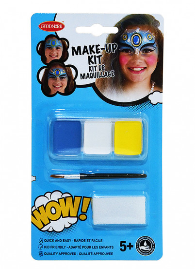 Kit trucco principessa orientale con applicatore e spugnetta bambina Kit trucco principessa orientale con applicatore e spugnetta bambina