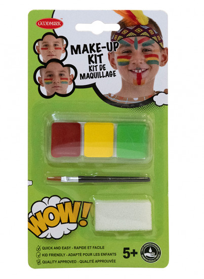 Kit trucco indiano con applicatore e spugnetta bambino Kit trucco indiano con applicatore e spugnetta bambino