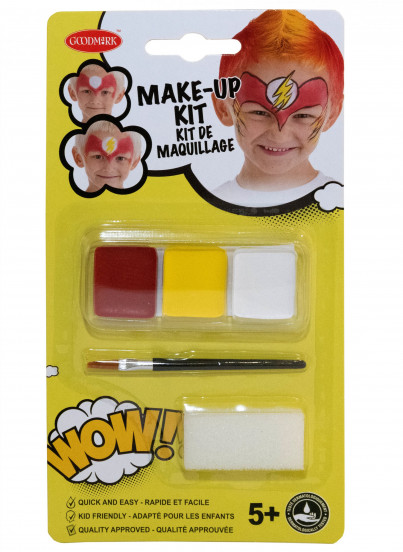 Kit trucco super eroe con applicatore e spugnetta bambino Kit trucco super eroe con applicatore e spugnetta bambino