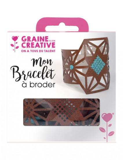 Kit bracciale marrone da ricamare stella Kit bracciale marrone da ricamare stella