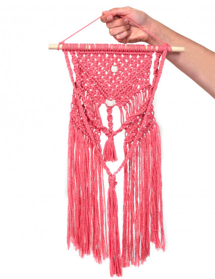 Kit sospensione in macramé rosa Kit sospensione in macramé rosa