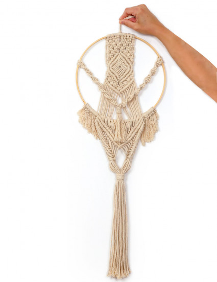 Kit sospensione in macramé con cerchio Kit sospensione in macramé con cerchio
