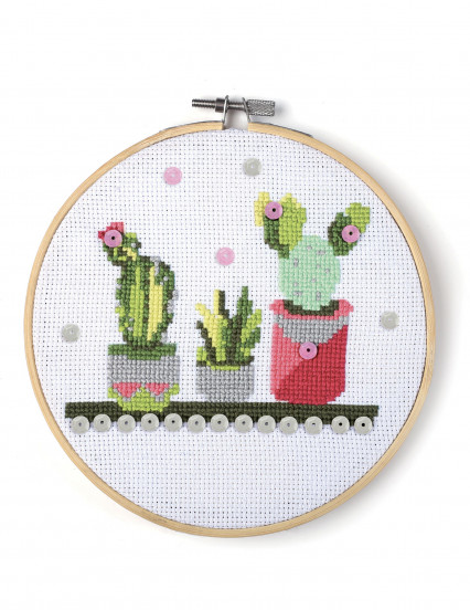 Kit tamburo da cucire cactus Kit tamburo da cucire cactus