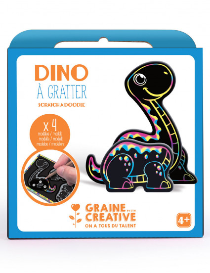 Scatola 4 dinosauri da grattare 3D Scatola 4 dinosauri da grattare 3D