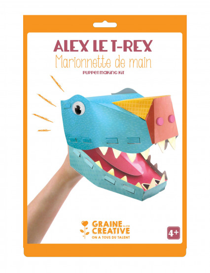 Marionetta mano in cartone t-rex Marionetta mano in cartone t-rex
