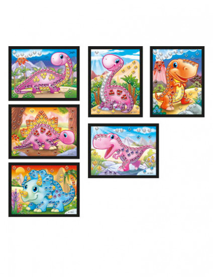 6 cartoline olografiche con mosaico dinosauri 6 cartoline olografiche con mosaico dinosauri