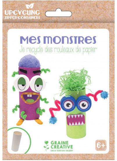 Kit fai da te riciclo rotoli di carta piccoli mostri Kit fai da te riciclo rotoli di carta piccoli mostri
