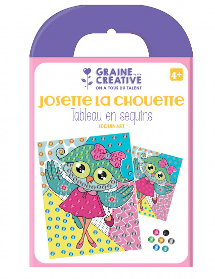 Kit per quadro con paillettes civetta Kit per quadro con paillettes civetta