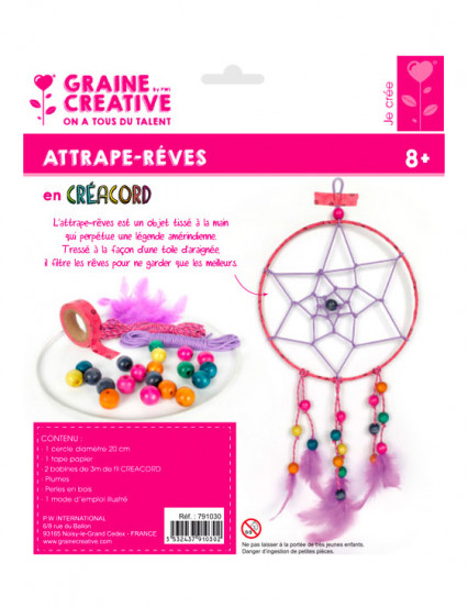 Kit Créacord® acchiappa sogni multicolor Kit Créacord® acchiappa sogni multicolor