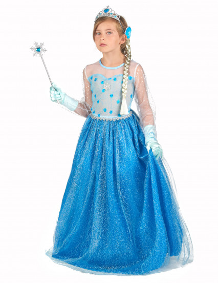 Costume e accessori principessa blu bambina Costume e accessori principessa blu bambina