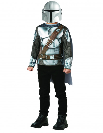 Kit maglia e maschera The Mandalorian™ bambino Kit maglia e maschera The Mandalorian™ bambino
