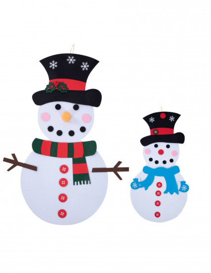 Pupazzo di neve con decorazioni da appendere 50 x 98 cm Pupazzo di neve con decorazioni da appendere 50 x 98 cm