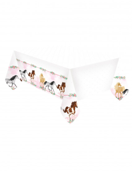 Graziosa tovaglia in plastica a forma di cavallo 120 x 180 cm Graziosa tovaglia in plastica a forma di cavallo 120 x 180 cm