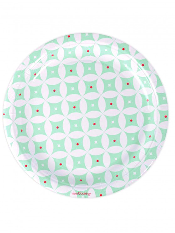 8 Piatti Di Carta Da 23 Cm Verde Acqua Vegaooparty