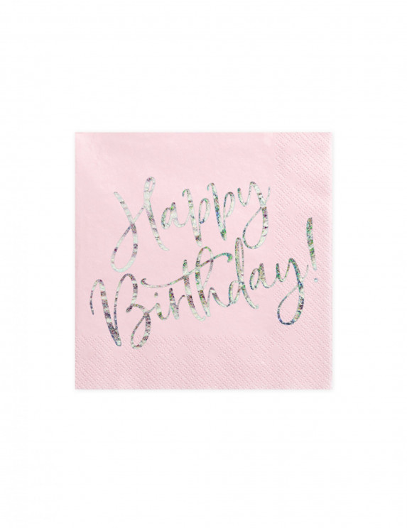 40 Tovaglioli Buon Compleanno – Verde Oro Con Eucalipto – 34x34 Cm – Perfetti Per Feste